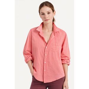 Frank & Eileen Eileen Relaxed Fit Cotton Voile Pink S Button Down Summer Weight